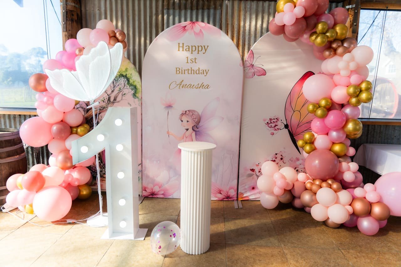 1st birthday, pink theme, winery venue — cover photo