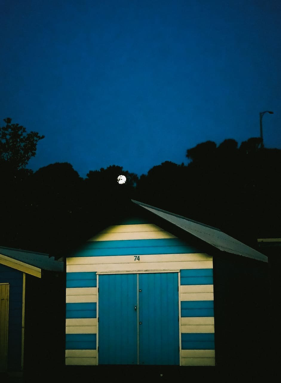 Bathing Box, Moonrise — print
