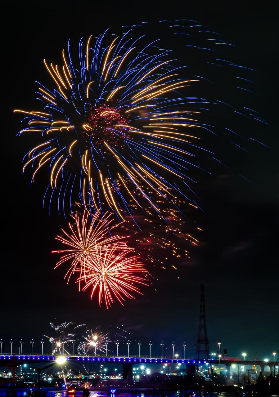 Fireworks Over the Bay — print